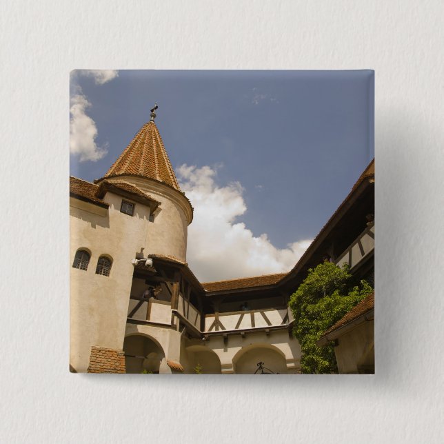 13th Century Bran Castle (Draculas' Castle), Pinback Button (Front)