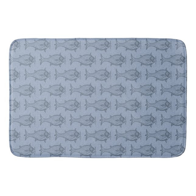 13th Century Egyptian Fish Large Bath Mat (Front)