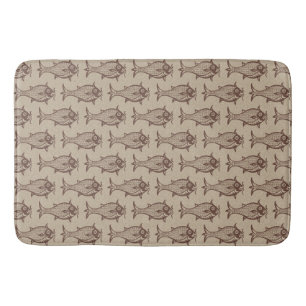 13th Century Egyptian Fish Large Bath Mat