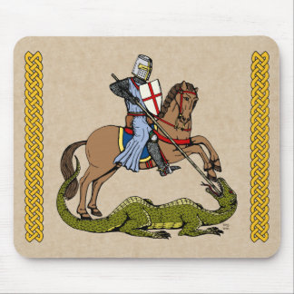 13th Century Saint George and the Dragon Mouse Pad