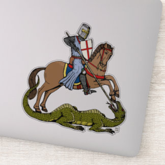 13th Century Saint George and the Dragon Sticker