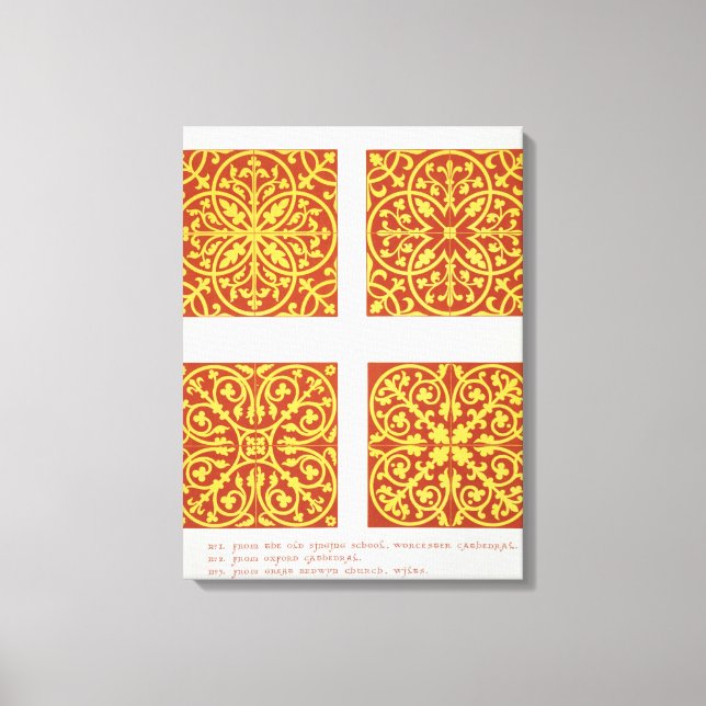 13th century tile designs, illustration from 'Spec Canvas Print (Front)