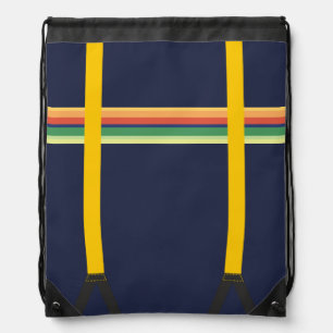 13th Outfit Costume - Stripes With Braces 1 Drawstring Bag