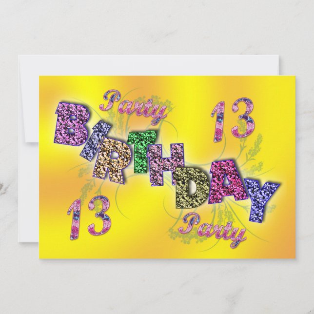 13th party invitation (Front)