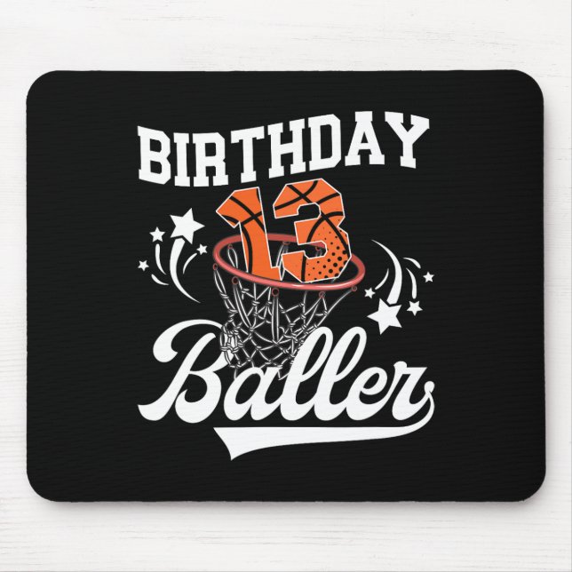 13th Sketll Birthday Thirteen Year Old Sketll Play Mouse Pad (Front)
