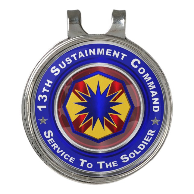 13th Sustainment Command  Golf Hat Clip (Front)