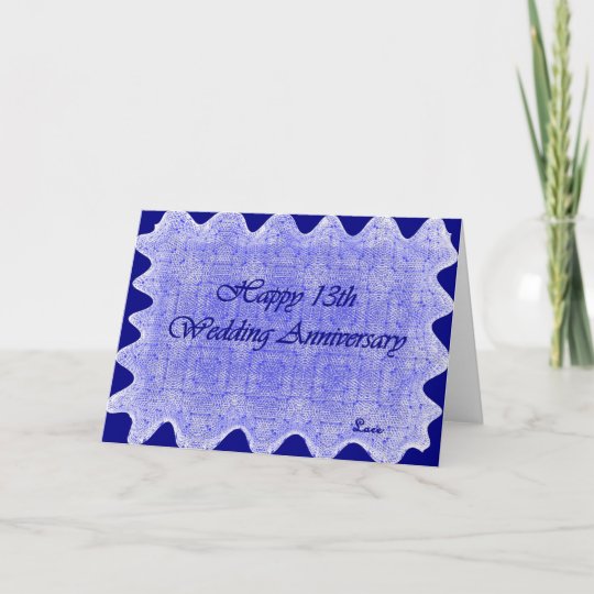 13th Wedding Anniversary Card | Zazzle.com