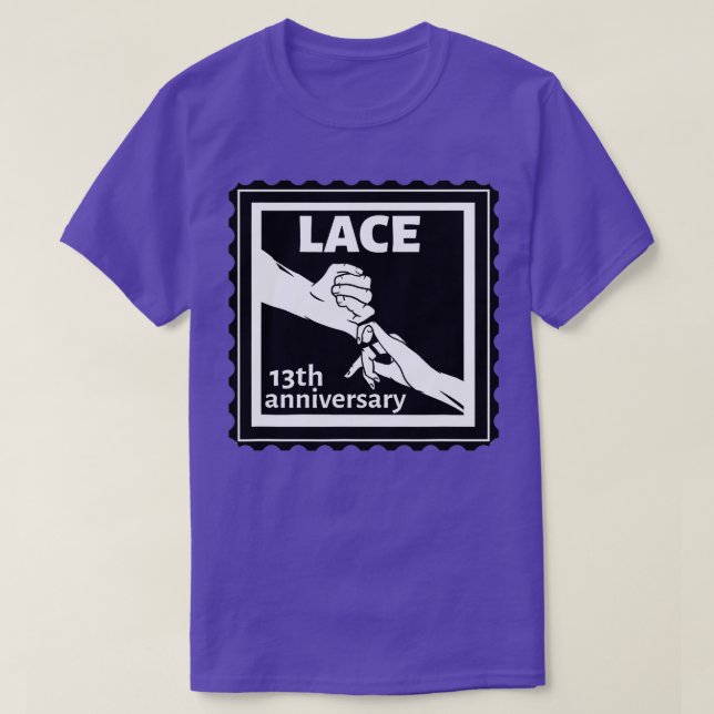 13th Wedding anniversary traditional gift Lace  T-Shirt (Design Front)