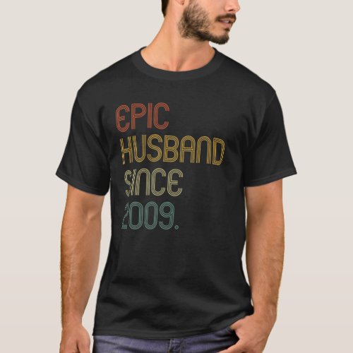 13Th Wedding Anniversary Vintage Epic Husband Sinc T_Shirt