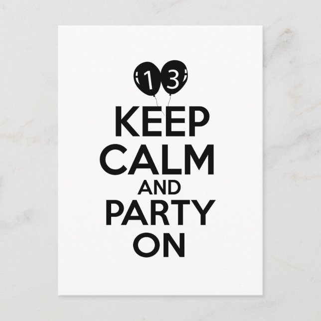 13th year old birthday designs postcard (Front)