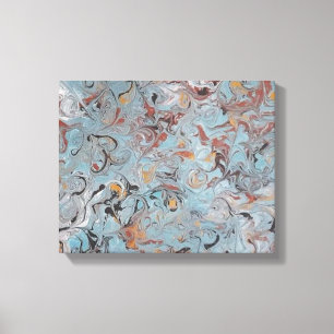 13x11 Acrylic Painting of Melted Ice Cream Canvas Print