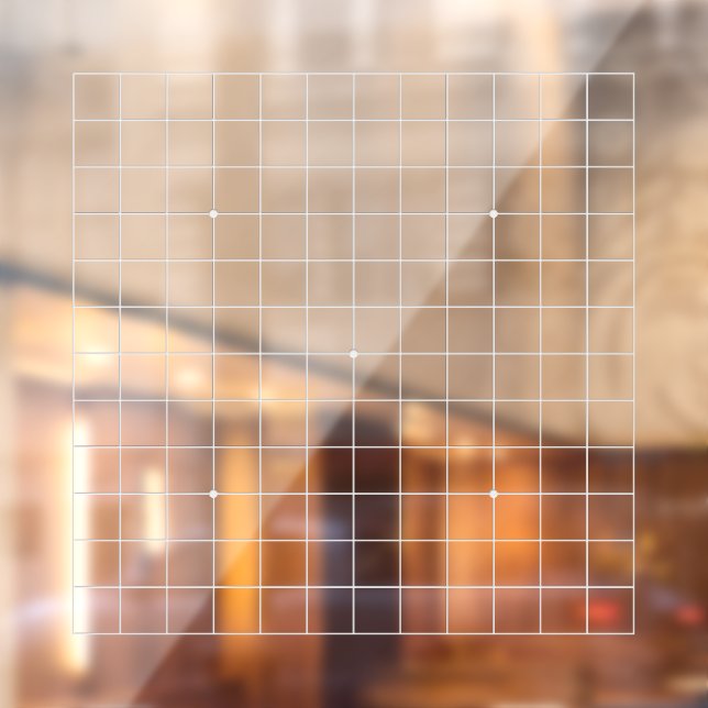 13x13 Goban Etched White Lines Transparent Decal (Sheet 2)