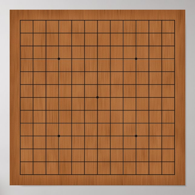 13x13 Goban for Customizable DIY Game Board Poster (Front)