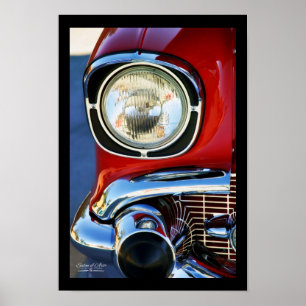 13x19-in Leather and Lace Classic Car Fine Art Poster