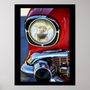 13x19-in Leather and Lace Classic Car Fine Art Poster