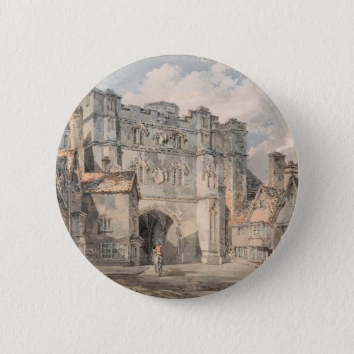 1400_william turner Christ Church Gate Canterbury Button