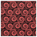 140216 Spirals - Tropical Pink on Black Fabric