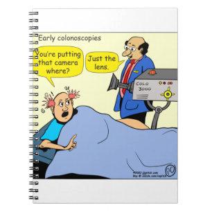 1406 Colonoscopy cartoon Notebook