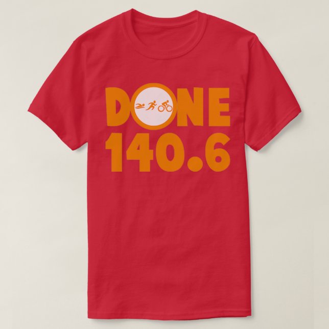 1406 Triathlon Cycle Run Swim Finisher Funny Gift  T-Shirt (Design Front)