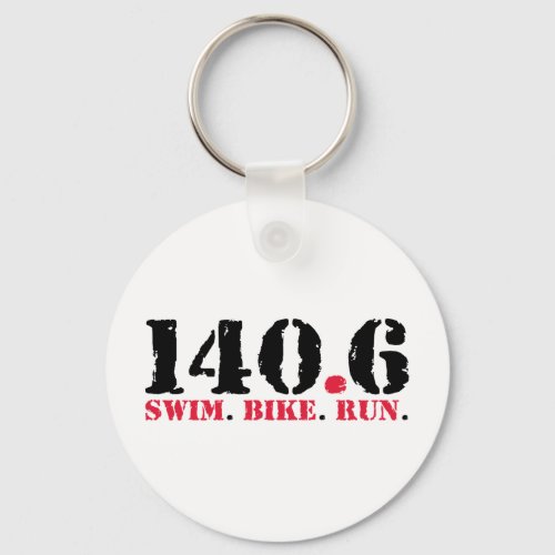 1406 Swim Bike Run Keychain