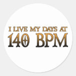 140 BPM Days DUBSTEP Classic Round Sticker