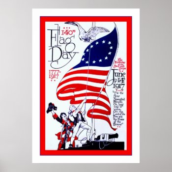 140th Flag Day ~ Vintage Advertising Poster by VintageFactory at Zazzle