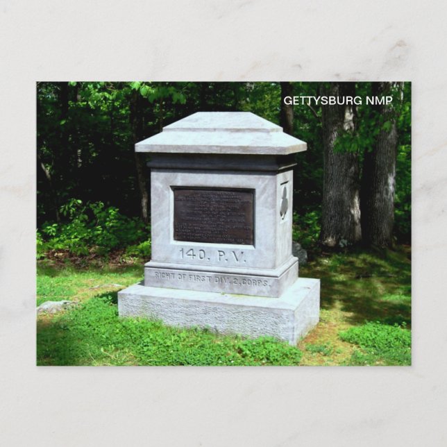 140TH P.V. MONUMENT POSTCARD (Front)