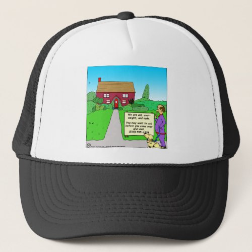 1410 Call before you come over cartoon Trucker Hat