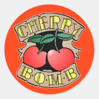 SKULL CHERRIES PATCH rockabilly tattoo biker kitsch retro cool