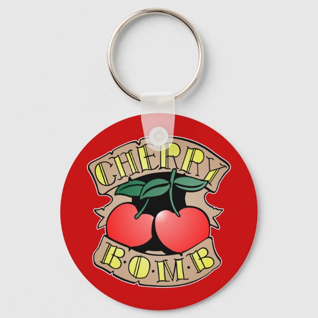 1413032011 Cherry Bomb Inverso (Rocker & Kustom) Keychain (Front)