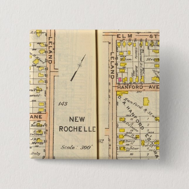 142143 New Rochelle Pinback Button (Front)