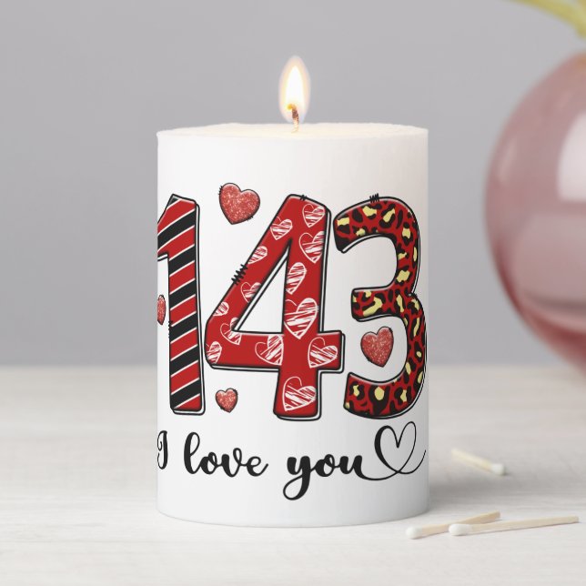 143 I love you Candle for Valentine's Anniversary (In Situ)