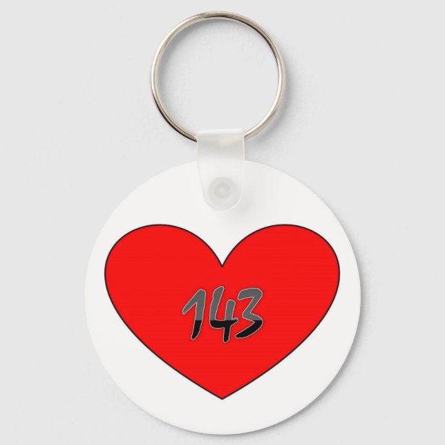 143 Means I Love You Keychain (Front)