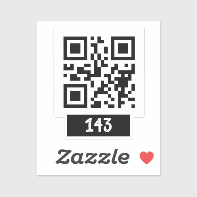 143 secret QR code message, decode it and say it Sticker (Sheet)