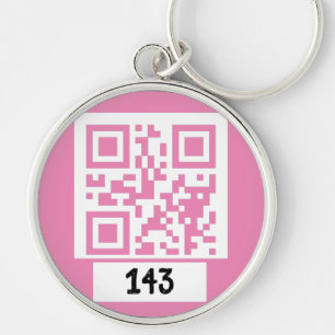 143 secret QR code message, decode it, say it. PNK Keychain
