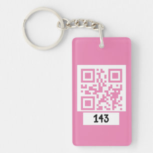 143 secret QR code message, decode it, say it. PNK Keychain