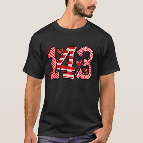143 Valentines Day Shirt Cute Couples Matching Val