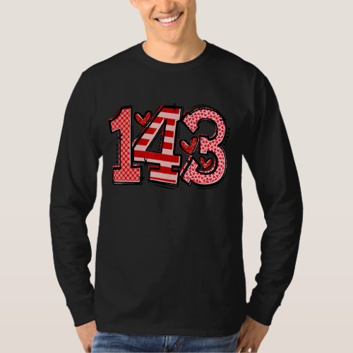 143 Valentines Day Shirt Cute Couples Matching Val