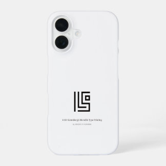 1450 Gutenberg Movable Type Minimalist iPhone 16 Case