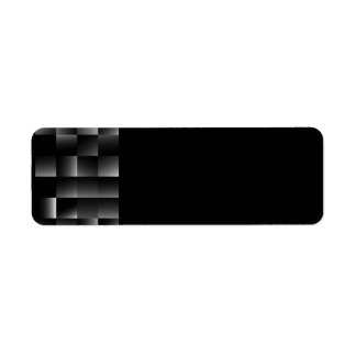 146 BLACK GREY SHINY SQUARES MODERN STEEL NIGHT PA LABEL