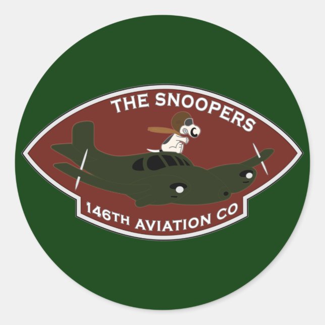 146th Avn Co - RR Vietnam Classic Round Sticker (Front)