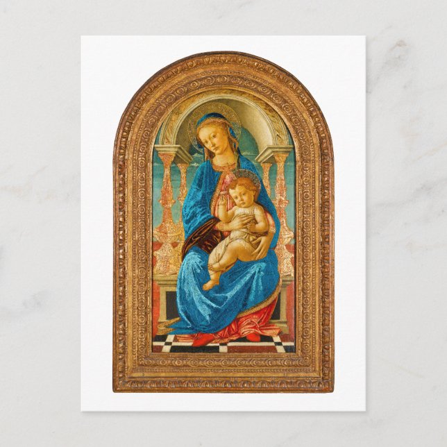 1470 Botticelli Madonna and Child Enthroned  Postcard (Front)