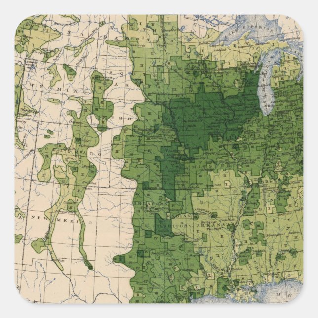 147 Neat cattle/sq mile Square Sticker (Front)