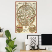 1480 Woodcut World Map Poster | Zazzle