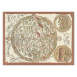 1480 Woodcut World Map Tissue Paper