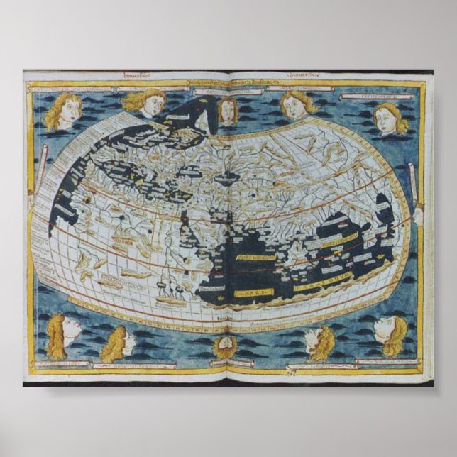 1482 Ancient World Map Poster (Front)