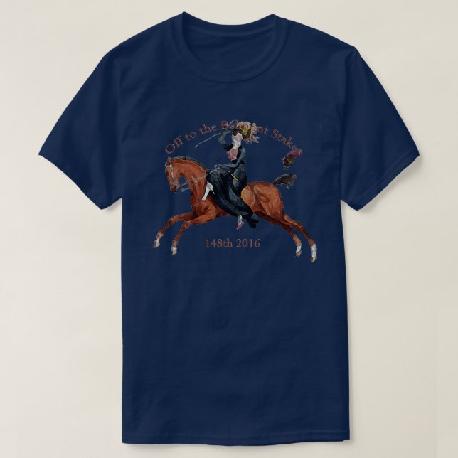 148th Belmont Stakes 2016 Horse Racing T-Shirt (Design Front)