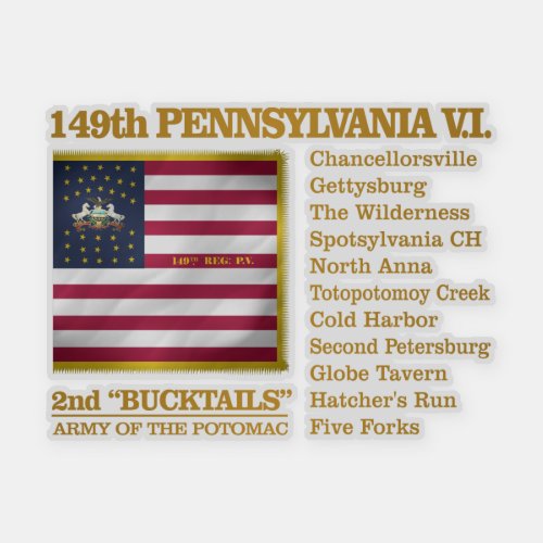 149th Pennsylvania VI 2nd Bucktails BH Sticker