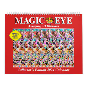 14.25" wide 2024 International Magic Eye Calendar