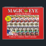 14.25" wide 2026 USA Magic Eye Calendar<br><div class="desc">USA CUSTOM GRIDS - DO NOT CHANGE SETTINGS: Contains USA, Christian & Jewish holidays and moon phases. #1 New York Times Bestseller Magic Eye® 3D illusions! This 2026 Wall Calendar contains 12 dynamic and beautiful 3D illusions and is available worldwide. Magic Eye wall calendars have received numerous national and international...</div>